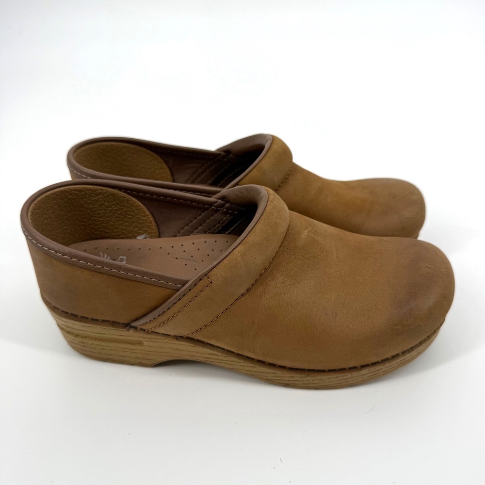 Dansko Professional 38 Honey Pot Leather Comfort Clogs Slip On Shoes Teacher - Picture 4 of 9